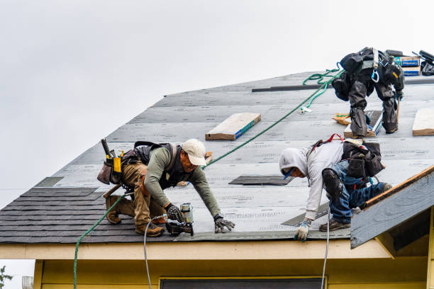 Professional Gutter Installation technician working in Fayetteville, AR